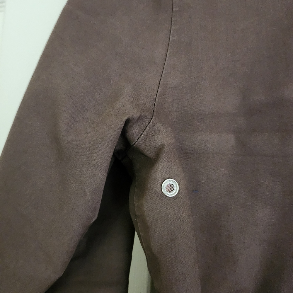 Women's Boden spring fall Medium big button Brown trench coat Jacket sz 8 - Picture 9 of 16